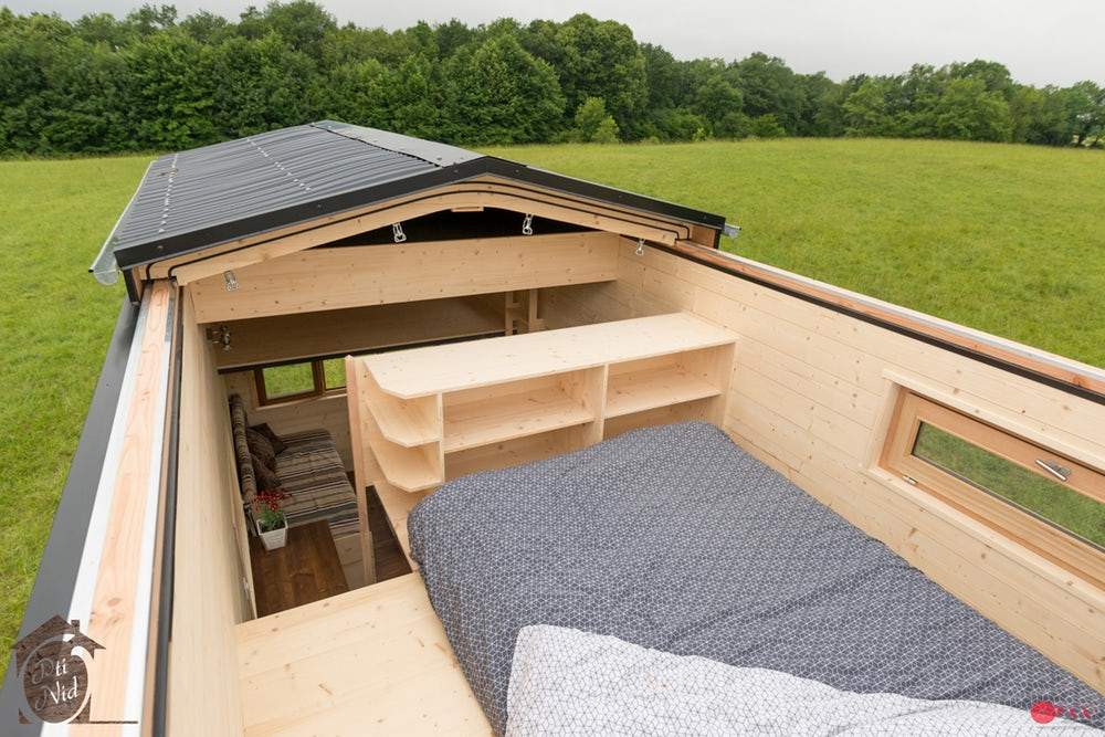 20' "Cécile" Tiny House with Sliding Roof by French-based Optinid