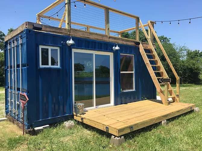 The 20' "Rustic Retreat" Container Home by Backcountry Containers in Texas